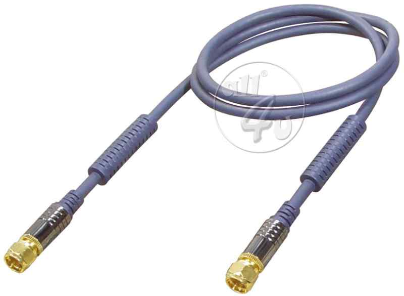F-Stecker Antennen High-End Kabel - 1,00m
