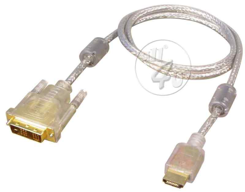 DVI-HDMI High End Kabel 18+5pol./HDMI 19pol. - 1,00m