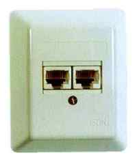 ISDN Aufputz-Anschlussdose - 2 fach, 100 Ohm -