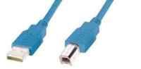 USB 2.0 High-Speed Kabel A-B - blau - 3,00m