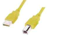 USB 2.0 High-Speed Kabel A-B - gelb- 3,00m