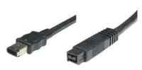 Firewire Kabel 6P/9P - schwarz - 1,80m